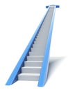 Blue arrow stair Royalty Free Stock Photo