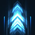 Blue arrows high-speed movement futuristic abstract concept technology background Royalty Free Stock Photo