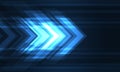 Blue arrows movement high-speed futuristic abstract technology concept background Royalty Free Stock Photo