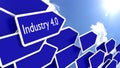 Blue arrows with the words industry 4.0