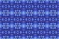 Blue art with starry hand drawn seamless pattern