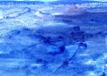 Blue artistic abstract painted texture, grunge painting, decorative blue painting, random brush strokes Royalty Free Stock Photo