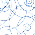 Blue Artistic Scribble Background. Random Pencil Royalty Free Stock Photo