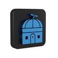 Blue Astronomical observatory icon isolated on transparent background. Observatory with a telescope. Scientific Royalty Free Stock Photo