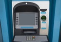 Blue ATM Royalty Free Stock Photo