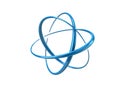 Blue atom symbol