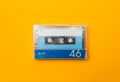 Blue audio cassete in case Royalty Free Stock Photo