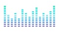 Blue Audio Equalizer Bars Sound Wave, vector design Generative AI Royalty Free Stock Photo