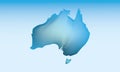 Blue Australia map ice with dark and light effect vector on light background