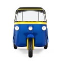 Blue Auto Rickshaw Isolated