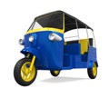 Blue Auto Rickshaw Isolated