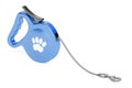 Blue Automatic Retractable Traction Rope. Walking Lead Leash, 3D rendering