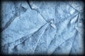 Blue Autumn Foliage Background Vignetted Grunge Texture Royalty Free Stock Photo