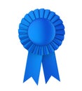 Blue Award Ribbon Isolated