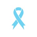 Blue Awareness Ribbon Icon. World Prostate Cancer Day concept.