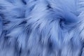 Blue-azure fur texture background close-up. Abstract animal navy fur or faux fur background Royalty Free Stock Photo