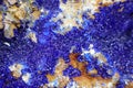 Blue azurite mineral texture Royalty Free Stock Photo