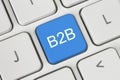 Blue B2B (business to business) button Royalty Free Stock Photo