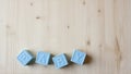 Blue Baby Blocks Royalty Free Stock Photo