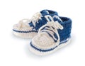 Blue baby booties Royalty Free Stock Photo