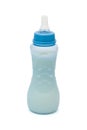 Blue baby bottle Royalty Free Stock Photo
