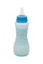 Blue baby bottle Royalty Free Stock Photo