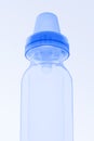 Blue baby bottle Royalty Free Stock Photo