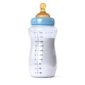 Blue baby bottle Royalty Free Stock Photo