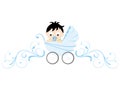 Blue Baby Boy Royalty Free Stock Photo