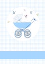 Blue baby buggy