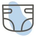 Blue baby pampers, icon