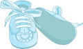 Blue baby shoes