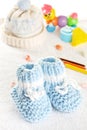 Blue baby shoes Royalty Free Stock Photo