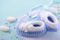 Blue Baby Shower Nursery Background Royalty Free Stock Photo