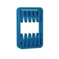 Blue Backgammon board icon isolated on transparent background.