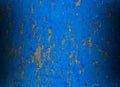 Blue background abstract with rusted paint