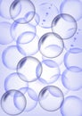 Blue background with bubbles or bunner web