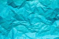 Blue background, crumpled colored paper texture Royalty Free Stock Photo