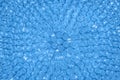 Blue background. Crystal lamp, details. Fragment. Crystal pattern. Part from chandelier, glamour light background Royalty Free Stock Photo