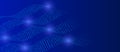 Blue background with data flow. Binary code, artificial intelligence. Program code. Computer background of numbers. Analytics, Royalty Free Stock Photo