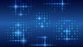 Blue background with data flow. Binary code, artificial intelligence. Program code. Computer background of numbers. Analytics, Royalty Free Stock Photo
