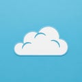 The blue background enhances the contrast, making the cloud stand out Royalty Free Stock Photo