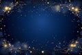 a blue background with gold stars and sparkles Royalty Free Stock Photo