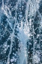 Blue background of Ice texture. Lake Baikal in Winter Royalty Free Stock Photo