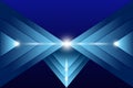 Blue background image with triangular shapes. That is partially blurred