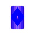 Blue Background Light Purple Color Design Work On Clothing Tag With `A` Alphabet Industrial Factories Use On Clothing Tag Design.