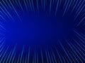 blue background with line art rays effect template banner background, abstract blue light rays background with space for text Royalty Free Stock Photo