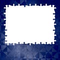 Blue background puzzle frame Royalty Free Stock Photo