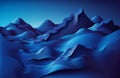 Blue background realistic landscape, poetic scenery background