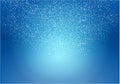 Elegant Gradient Blue background with snowfall and glitter sparkle. Winter background